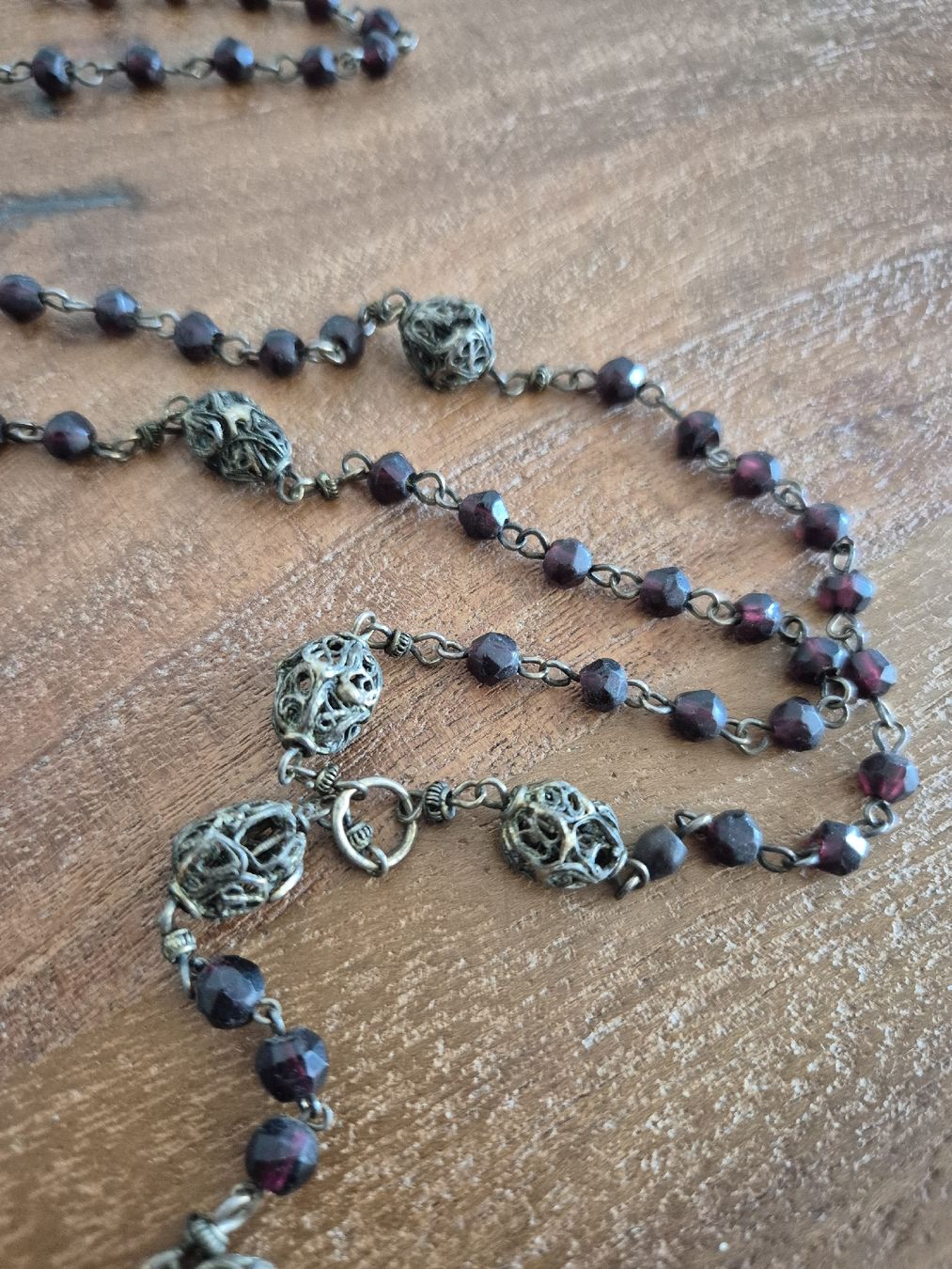 Sonstiger Schmuck: Antiker Filigran Granat Rosenkranz Nr.1 – Gebraucht aus Zürich von Dalema13 5