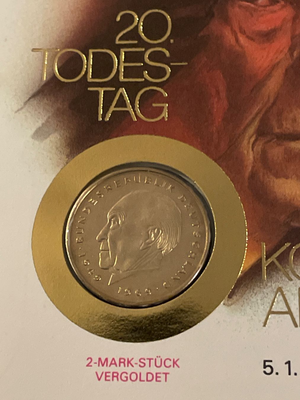 Alle Münzen: Numisbrief 20.Todestag Konrad Adenauer – Neu (gemäss Beschreibung) aus Schlossrued von Julio25 1