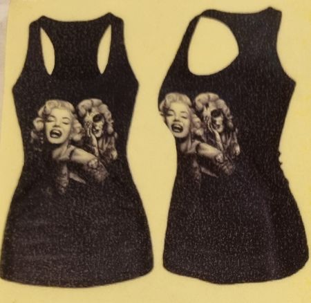 Damen Tanktop Marilyn Monroe Totenkopf Grösse M