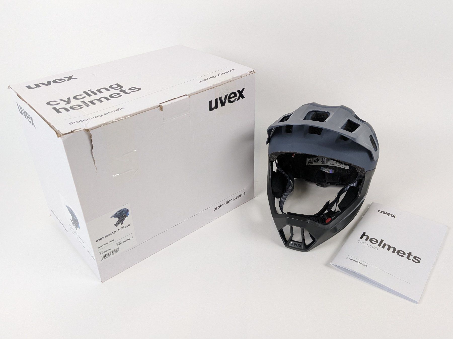 Uvex Caschi: UVEX react jr fullface Velohelm 52-56cm – Nuovo (secondo la descrizione) da Dintikon venduto da Restwert_Dintikon