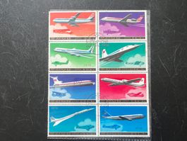 1978 Korea Flugzeug  8er Block gest.  (A646)