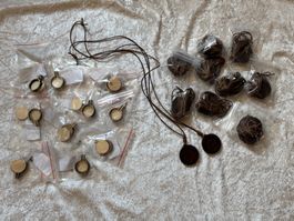 Bastelset | Mini Stickrahmen | Cabochon Anhänger | Halskette
