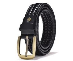 Geflochtene Ledergürtel für Herren BL - Ceintures tressées