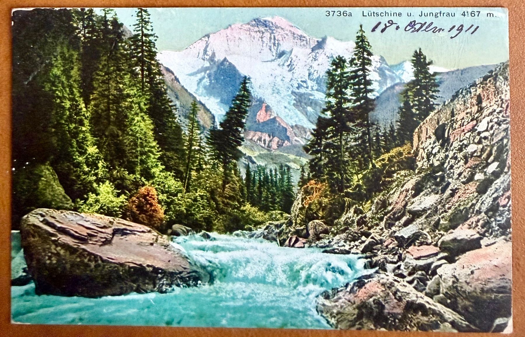 Ansichtskarten: Jungfrau - Lütschine 1911 – Gebraucht aus Lutry von Ediego