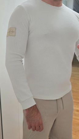 Calvin Klein Jeans Badge Tee Langarmshirt ivory