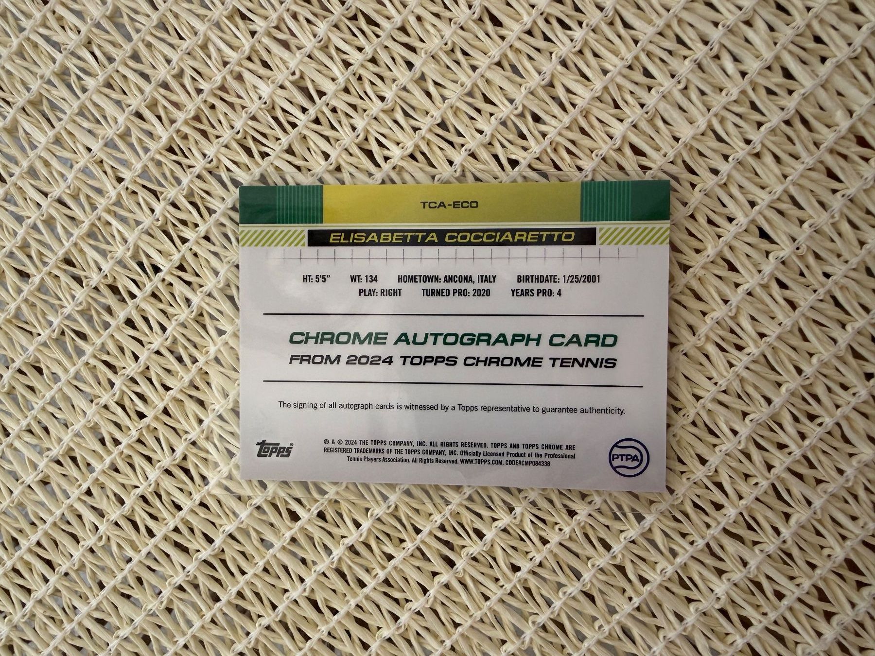 Topps Carte collezionabili: Elisabetta Cocciaretto Chrome Aurographe – Usato da Champagne venduto da kev_b2tb 1