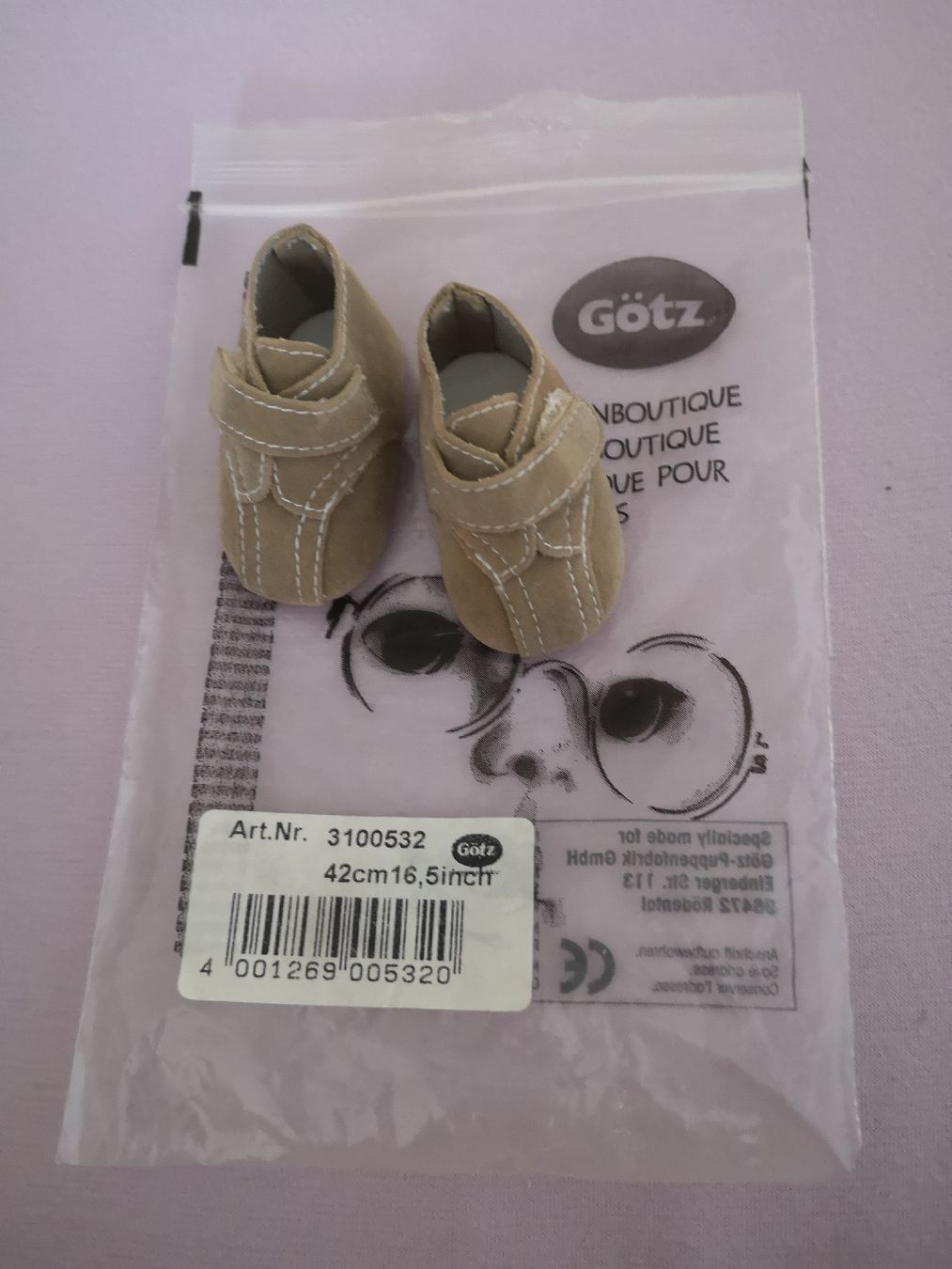 Götz Bambole: SASHA GÖTZ PUPPEN SCHUHE – Nuovo e nell'imballaggio originale da MUEHLEBERG venduto da Cocolinette