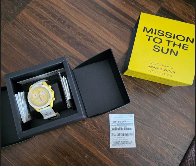 Swatch Orologi: Omega x Swatch Moonswatch Mission to the Sun – Nuovo e nell'imballaggio originale da Bülach venduto da Zaimania 1