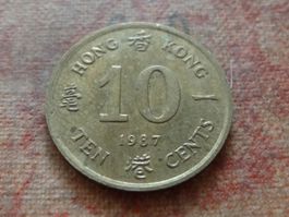 HONG KONG 10 Cents 1987  (P)
