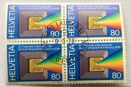 4er Block Nr.606 Stempelt Lausanne 1978   
