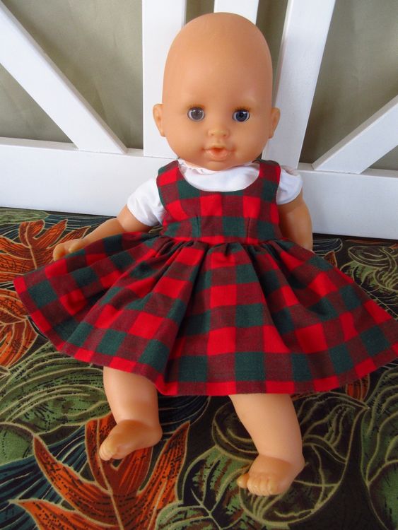 Puppenkleidung Set Für 38cm Plüschpuppen - Kleid Mit Haarspangen & Haarband