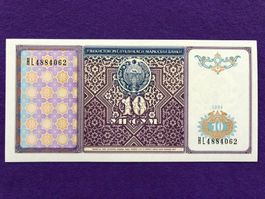 Usbekistan 1994 - 10 Sum UNC