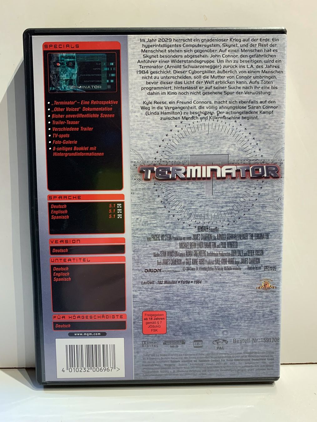 Alle DVDs: Terminator - DVD Special Edition (2-Disc) – Gebraucht aus Möriken AG von  1