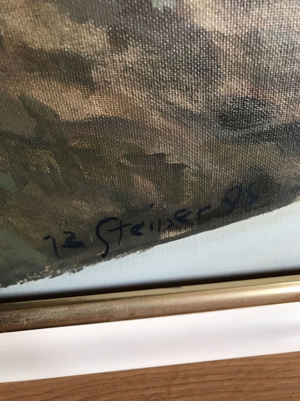 Dipinti: Gemälde, Erbstück, gross Öl auf Leinwand – Usato da Zürich venduto da VictoriaV01 1