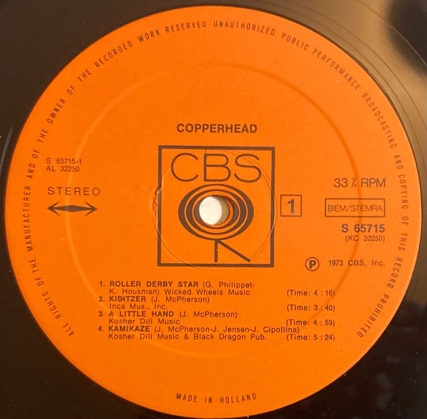 Vinyles: COPPERHEAD - COPPERHEAD – D'occasion à Poliez-Pittet par Newtown-Records 4