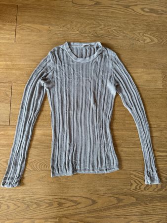 ZARA Shirt dunkelgrau leicht durchsichtig L