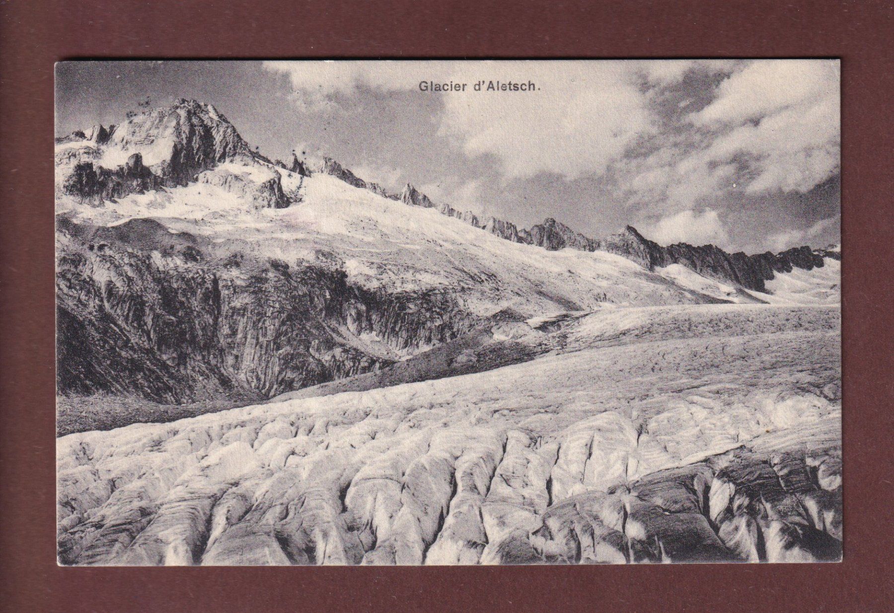 Ansichtskarten: GLACIER D'ALETSCH - 1914 – Gebraucht aus Pully von nicecards-shop