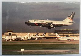 Postcard Boeing 737-G-BKYM British Airways
