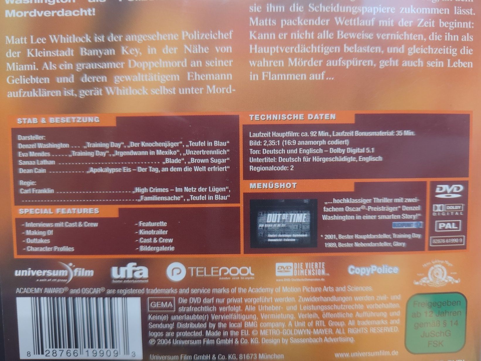 Tutti i DVDs: Out of Time – Usato da Liestal venduto da Kratzilla 3