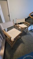 Bamboo Folding Director Chairs (Fabric Damaged)