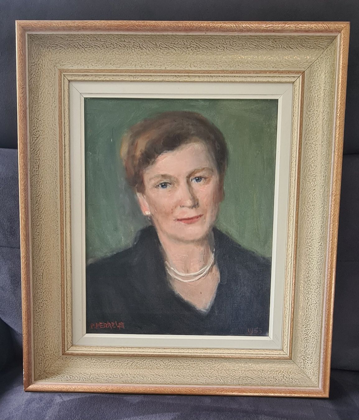 Gemälde: Tableau portrait Paul Auguste Perrelet 1955 – Gebraucht aus Noville von mel_bsj2