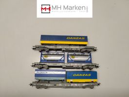 Roco 46347+44311F+46585 diverse Hupac-Wagen SBB DC H0 in OVP