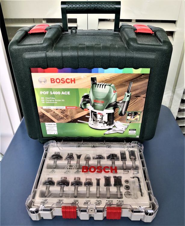Fresatrice Bosch POF 1400 ACE + set 15 frese Bosch Kaufen auf Ricardo