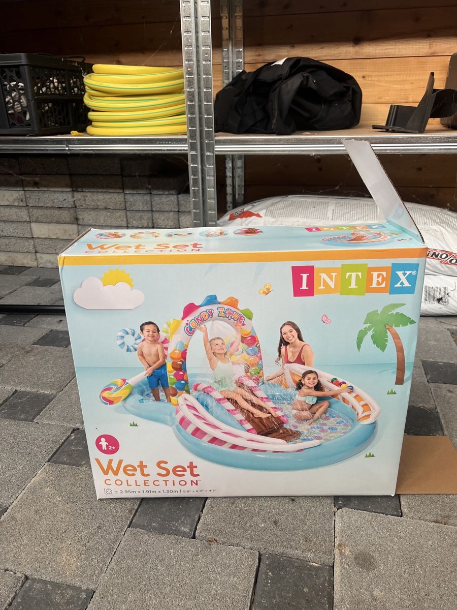 Intex Schwimmbad: INTEX Wet Set Candy Zone Planschbecken mit Rutsche – Gebraucht aus Lohn-Ammannsegg von Kat_2fr7