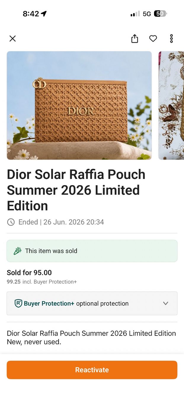 Dior Kosmetikkoffer: Dior Solar Raffia Pouch Summer 2026 Limited Edition – Neu und originalverpackt aus Luzern von sas_r89l 6