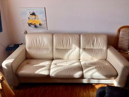 Dreisitzer Sofa Stressless creme gebraucht mit Gebrauchsspur