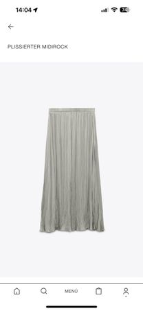 Plissierter MIDI-Rock Zara Neu (XS/S)