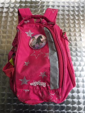 Ergobag Sport Rucksack Pink, silber Sterne mit Pferd