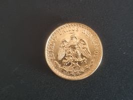Mexiko 2 Pesos Goldmünze 1945 Stempelglanz