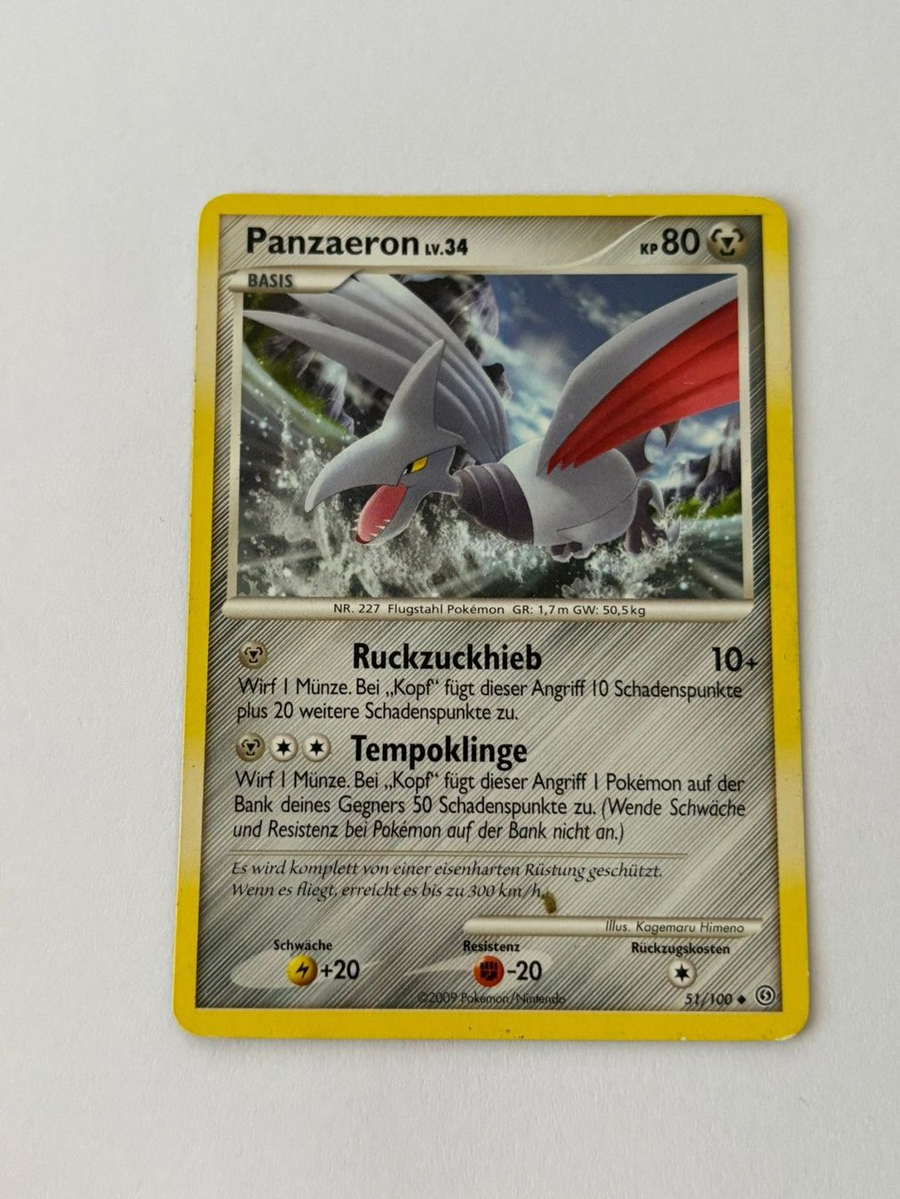 Pokémon Carte collezionabili: Pokemon-Karte Panzaeron 51/100 – Usato da Herisau venduto da Seyashop1