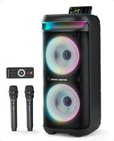 Karaoke-Maschine 500 W mit 2 Mikrofonen & LED