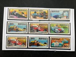 1978 Mongolei Rennwagen Serie  gest.   (A595)