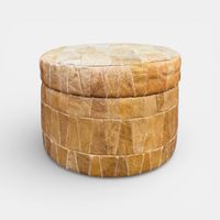Hocker Truhe Pouf // Leder // C
