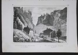 Le Locle Mühlen Lithographie von Weibel Comtesse 1838
