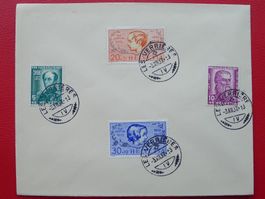 1937 PJ: J81-J84, Satzbrief LES VERRIÈRES: 3.DEZ, Kat: 30.-+