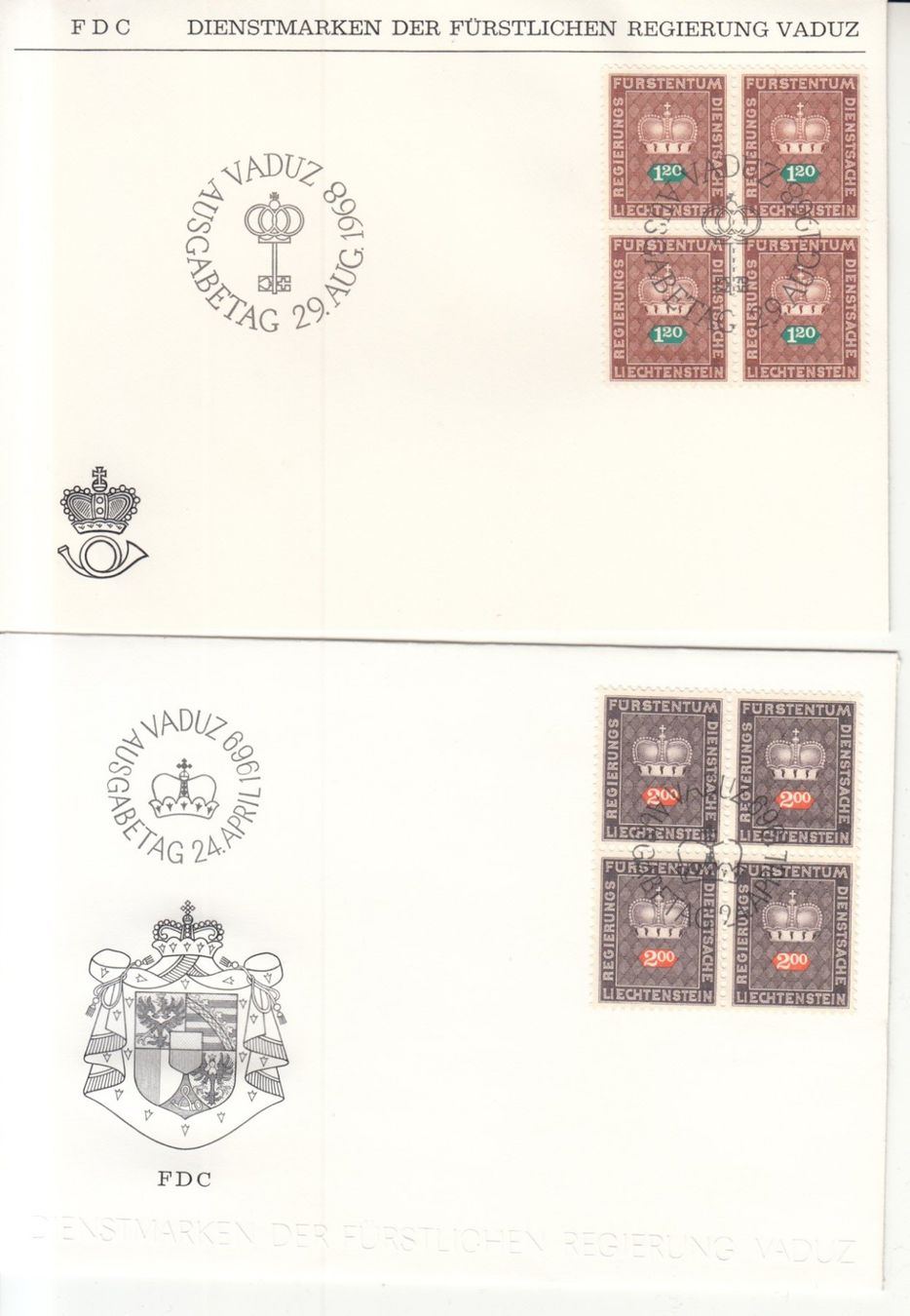 Tutti i francobolli: LBK 45 - 56 im 4er-Block FDC – Usato da Bürglen TG venduto da StampGraf 6