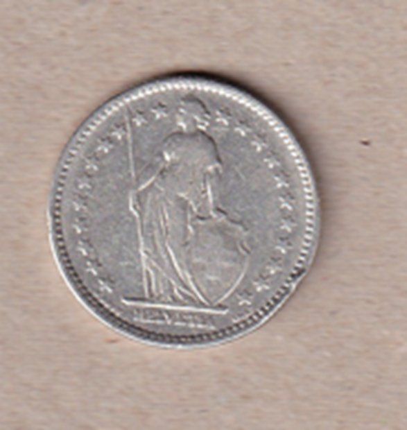 Alle Münzen: 2 francs en argent 1920 – Gebraucht aus Grandson von Rogneux 1