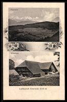 AK Linden /BE, Aebersold-Höhe, Gasthaus mit Ortspanorama