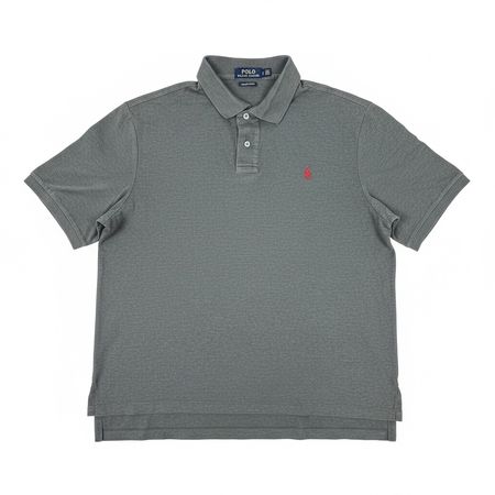Polo Ralph Lauren Pima Soft Touch gris logo rouge - L #41 