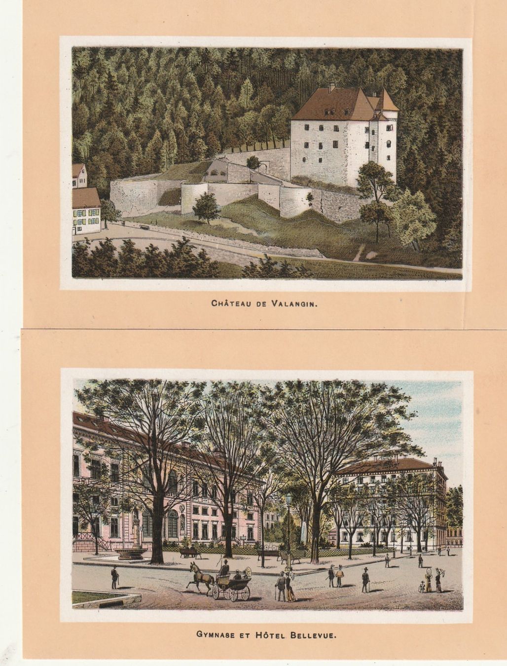 Cartoline postali: 16 kleine Chromo-Litho Neuchatel – Usato da Rorschacherberg venduto da fratovi2 4