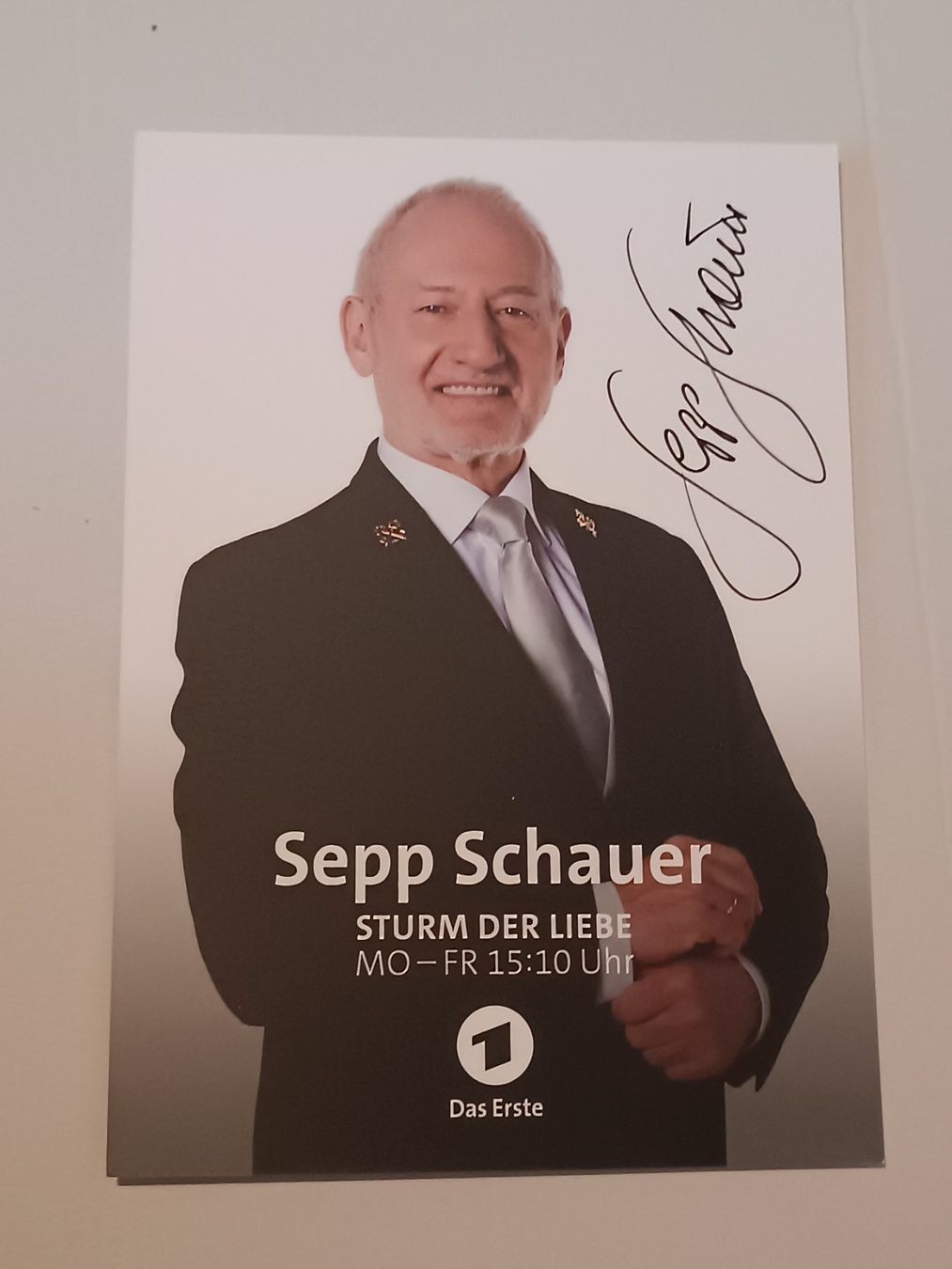 Autografi: Sepp Schauer - Sturm der Liebe - handsigniert – Usato da Menziken venduto da Autogramme