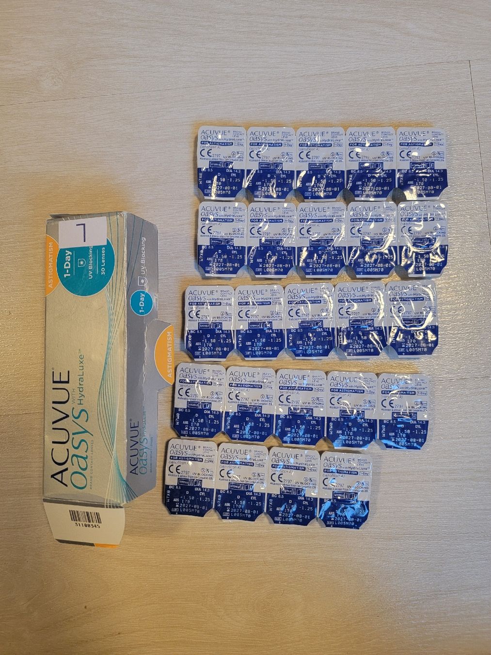 Acuvue Kontaktlinsen: ACUVUE Oasys 1-Day Astigmatism -1.50 – Gebraucht aus Muhen von Litaf7