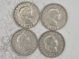 20 rappen 1893 Lot 4 Stück