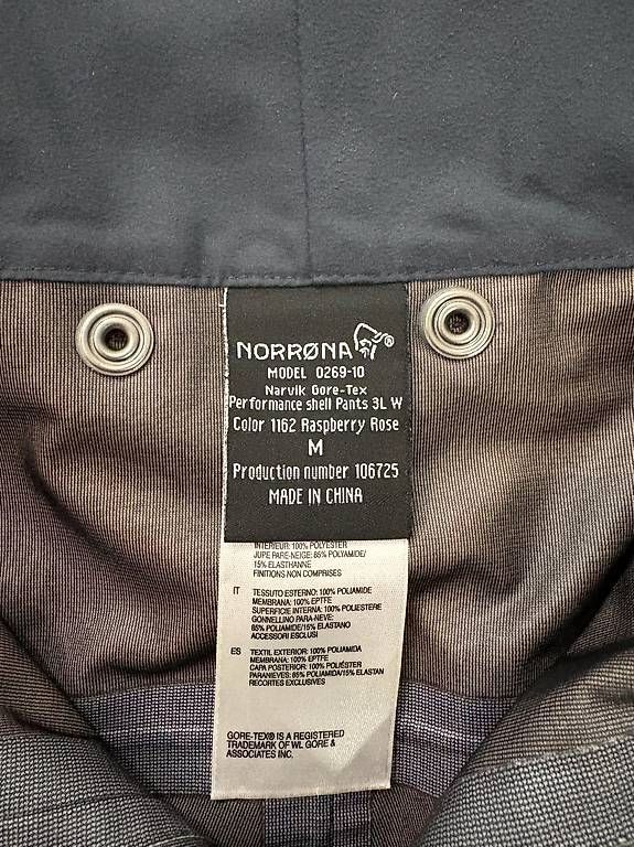 Norrøna Pantaloni: Norrona Narvik Gore-Tex Performance shell Pants (W), Size M – Usato da Möhlin venduto da Aries80 1