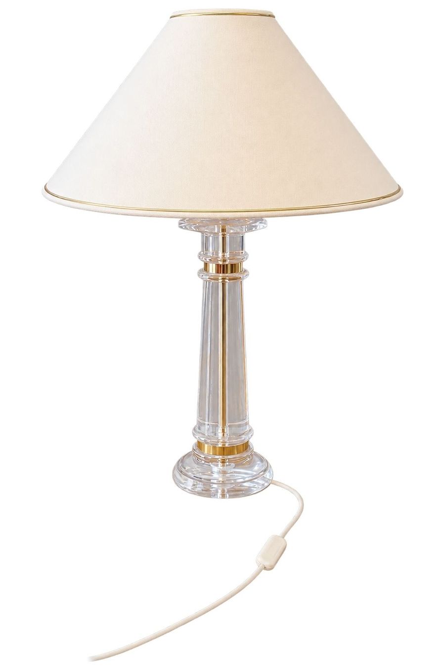 Lampen: Tischlampe Glas mit Messingelementen  – Gebraucht aus Hombrechtikon von moetlady23
