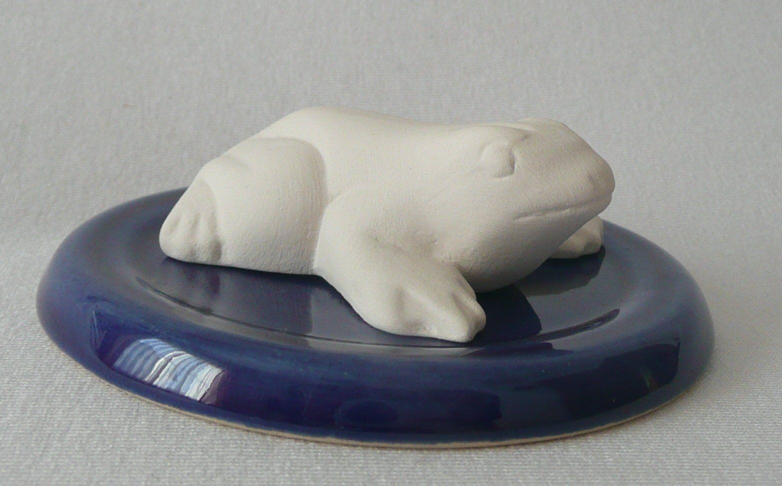Diffusori di oli essenziali: Duftkeramik - Frosch mit Untersetzer blau – Nuovo e nell'imballaggio originale da Mauren venduto da Yeelen 2